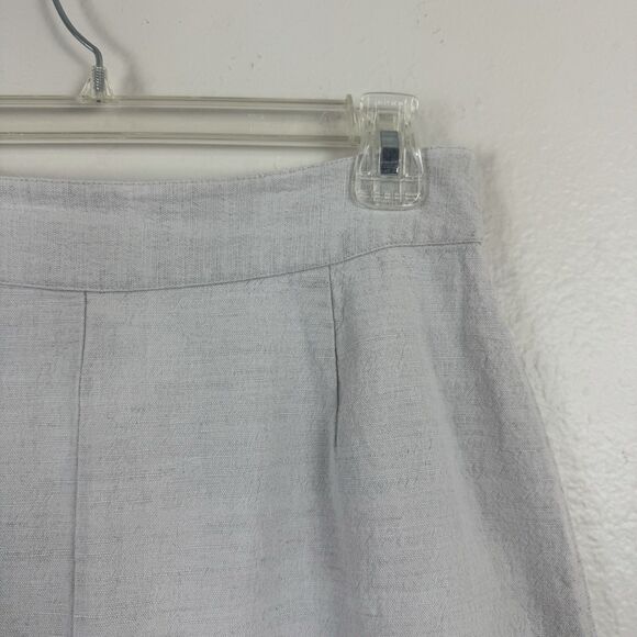 Vintage Cherokee Linen Cotton Lagenlook Casual Midi Wrap Skirt Cream 8 Small - Picture 11 of 15